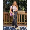image:imageG4Free EverGoing Yoga Pants Women Wide Leg Pants with Pockets High Waist Stretch Dress Casual Sweatpants PetiteRegularTallDark Grey