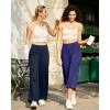 image:imageG4Free EverGoing Yoga Pants Women Wide Leg Pants with Pockets High Waist Stretch Dress Casual Sweatpants PetiteRegularTallDark Navy