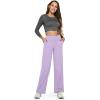 image:imageG4Free EverGoing Yoga Pants Women Wide Leg Pants with Pockets High Waist Stretch Dress Casual Sweatpants PetiteRegularTallLavender