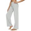 image:imageG4Free EverGoing Yoga Pants Women Wide Leg Pants with Pockets High Waist Stretch Dress Casual Sweatpants PetiteRegularTallLight Grey