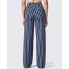 image:imageG4Free EverGoing Yoga Pants Women Wide Leg Pants with Pockets High Waist Stretch Dress Casual Sweatpants PetiteRegularTallNavy Stripe