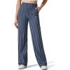 image:imageG4Free EverGoing Yoga Pants Women Wide Leg Pants with Pockets High Waist Stretch Dress Casual Sweatpants PetiteRegularTallNavy Stripe