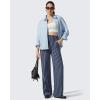 image:imageG4Free EverGoing Yoga Pants Women Wide Leg Pants with Pockets High Waist Stretch Dress Casual Sweatpants PetiteRegularTallNavy Stripe