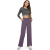 image:imageG4Free EverGoing Yoga Pants Women Wide Leg Pants with Pockets High Waist Stretch Dress Casual Sweatpants PetiteRegularTallPotent Purple