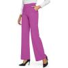 image:imageG4Free EverGoing Yoga Pants Women Wide Leg Pants with Pockets High Waist Stretch Dress Casual Sweatpants PetiteRegularTallRaspberry Purple