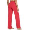 image:imageG4Free EverGoing Yoga Pants Women Wide Leg Pants with Pockets High Waist Stretch Dress Casual Sweatpants PetiteRegularTallRed