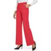 image:imageG4Free EverGoing Yoga Pants Women Wide Leg Pants with Pockets High Waist Stretch Dress Casual Sweatpants PetiteRegularTallRed
