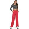 image:imageG4Free EverGoing Yoga Pants Women Wide Leg Pants with Pockets High Waist Stretch Dress Casual Sweatpants PetiteRegularTallRed