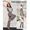 image:imageG4Free EverGoing Yoga Pants Women Wide Leg Pants with Pockets High Waist Stretch Dress Casual Sweatpants PetiteRegularTallTaupe