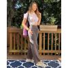 image:imageG4Free EverGoing Yoga Pants Women Wide Leg Pants with Pockets High Waist Stretch Dress Casual Sweatpants PetiteRegularTallTaupe