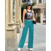 image:imageG4Free EverGoing Yoga Pants Women Wide Leg Pants with Pockets High Waist Stretch Dress Casual Sweatpants PetiteRegularTallTurquoise