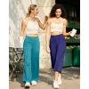 image:imageG4Free EverGoing Yoga Pants Women Wide Leg Pants with Pockets High Waist Stretch Dress Casual Sweatpants PetiteRegularTallTurquoise