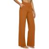 image:imageG4Free EverGoing Yoga Pants Women Wide Leg Pants with Pockets High Waist Stretch Dress Casual Sweatpants PetiteRegularTallBrown Sugar