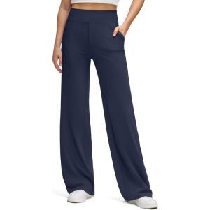 image:imageG4Free BareFeel High Stretch Wide Leg Pants for Women Soft Comfy Casual Yoga Pants with Pockets PetiteRegularTallDark Navy