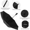 image:imageG4Free 46 Inch Windproof Umbrella for Rain Strong 8 Ribs Compact Reverse Folding Travel Umbrella Automatic Open Close Fits Car amp BackpackBlack