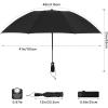 image:imageG4Free 46 Inch Windproof Umbrella for Rain Strong 8 Ribs Compact Reverse Folding Travel Umbrella Automatic Open Close Fits Car amp BackpackBlack