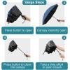 image:imageG4Free 46 Inch Windproof Umbrella for Rain Strong 8 Ribs Compact Reverse Folding Travel Umbrella Automatic Open Close Fits Car amp BackpackBlue