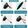 image:imageG4Free 46 Inch Windproof Umbrella for Rain Strong 8 Ribs Compact Reverse Folding Travel Umbrella Automatic Open Close Fits Car amp BackpackLake Blue