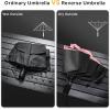 image:imageG4Free 46 Inch Windproof Umbrella for Rain Strong 8 Ribs Compact Reverse Folding Travel Umbrella Automatic Open Close Fits Car amp BackpackPink