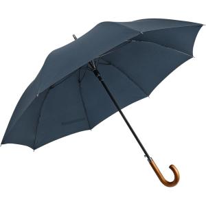 image:imageG4Free Wooden J Handle Umbrella 54 Inch Large Auto Open Classic Windproof Rain Stick Umbrellas for Men WomenBlue
