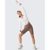 image:imageG4Free Lightbreeze Women UPF 50 Sun Shirts Thumbholes Long Sleeve Crop Workout Tops V Neck TShirts CasualWhite