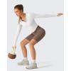 image:imageG4Free Lightbreeze Women UPF 50 Sun Shirts Thumbholes Long Sleeve Crop Workout Tops V Neck TShirts CasualWhite