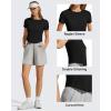 image:imageG4Free Womens Cropped Workout Tops Crewneck Short Sleeve TShirt Relaxed Fit Casual Athletic Waist Length TeesBlack
