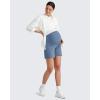 image:imageG4Free BareFeel Maternity Athletic Shorts with Pockets Over The Belly Workout Pants Comfy Summer Pregnancy ClothesBlue Gray