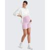 image:imageG4Free BareFeel Maternity Athletic Shorts with Pockets Over The Belly Workout Pants Comfy Summer Pregnancy ClothesPink