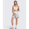 image:imageG4Free Chillwhisp Maternity Flowy Shorts for Women Pregnancy Skort with Pocket Builtin Brief LinerChime Gray