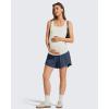 image:imageG4Free Chillwhisp Maternity Flowy Shorts for Women Pregnancy Skort with Pocket Builtin Brief LinerDark Navy