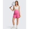 image:imageG4Free Chillwhisp Maternity Flowy Shorts for Women Pregnancy Skort with Pocket Builtin Brief LinerRosy Pink