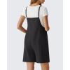 image:imageG4Free EverGoing Maternity Overalls with Pockets Adjustable Straps Pregnancy Wide Leg Jumpsuit Shorts Casual WorkBlack