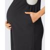 image:imageG4Free EverGoing Maternity Overalls with Pockets Adjustable Straps Pregnancy Wide Leg Jumpsuit Shorts Casual WorkBlack