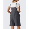 image:imageG4Free EverGoing Maternity Overalls with Pockets Adjustable Straps Pregnancy Wide Leg Jumpsuit Shorts Casual WorkDark Gray