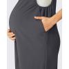 image:imageG4Free EverGoing Maternity Overalls with Pockets Adjustable Straps Pregnancy Wide Leg Jumpsuit Shorts Casual WorkDark Gray