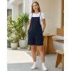 image:imageG4Free EverGoing Maternity Overalls with Pockets Adjustable Straps Pregnancy Wide Leg Jumpsuit Shorts Casual WorkDark Navy