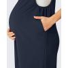 image:imageG4Free EverGoing Maternity Overalls with Pockets Adjustable Straps Pregnancy Wide Leg Jumpsuit Shorts Casual WorkDark Navy
