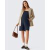 image:imageG4Free EverGoing Maternity Overalls with Pockets Adjustable Straps Pregnancy Wide Leg Jumpsuit Shorts Casual WorkDark Navy