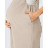 image:imageG4Free EverGoing Maternity Overalls with Pockets Adjustable Straps Pregnancy Wide Leg Jumpsuit Shorts Casual WorkLight Khaki