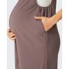 image:imageG4Free EverGoing Maternity Overalls with Pockets Adjustable Straps Pregnancy Wide Leg Jumpsuit Shorts Casual WorkTaupe