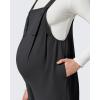 image:imageG4Free ShiftReady Maternity Overalls Adjustable Strap Overalls Pregnancy Jumpsuits Wide Leg Pants with PocketsBlack