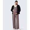 image:imageG4Free ShiftReady Maternity Overalls Adjustable Strap Overalls Pregnancy Jumpsuits Wide Leg Pants with PocketsTaupe