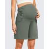 image:imageG4Free ShiftReady Maternity Work Shorts with Pockets Over The Belly Pregnancy Summer Office ClothesGray Sage