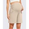 image:imageG4Free ShiftReady Maternity Work Shorts with Pockets Over The Belly Pregnancy Summer Office ClothesLight Khaki