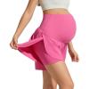 image:imageG4Free Chillwhisp Maternity Flowy Shorts for Women Pregnancy Skort with Pocket Builtin Brief LinerRosy Pink