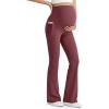 image:imageG4Free Womens BareFeel Maternity Flare LeggingsDark Burgundy