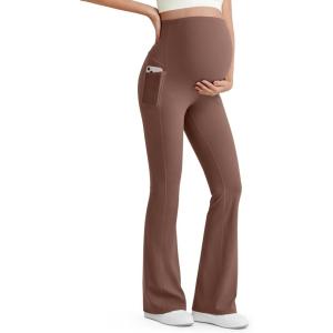 image:imageG4Free Womens BareFeel Maternity Flare LeggingsCoffee Brown