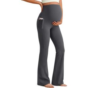 image:imageG4Free Womens BareFeel Maternity Flare LeggingsDark Gray