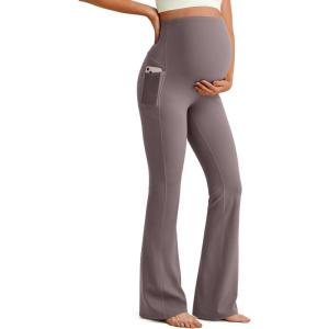 image:imageG4Free Womens BareFeel Maternity Flare LeggingsTaupe